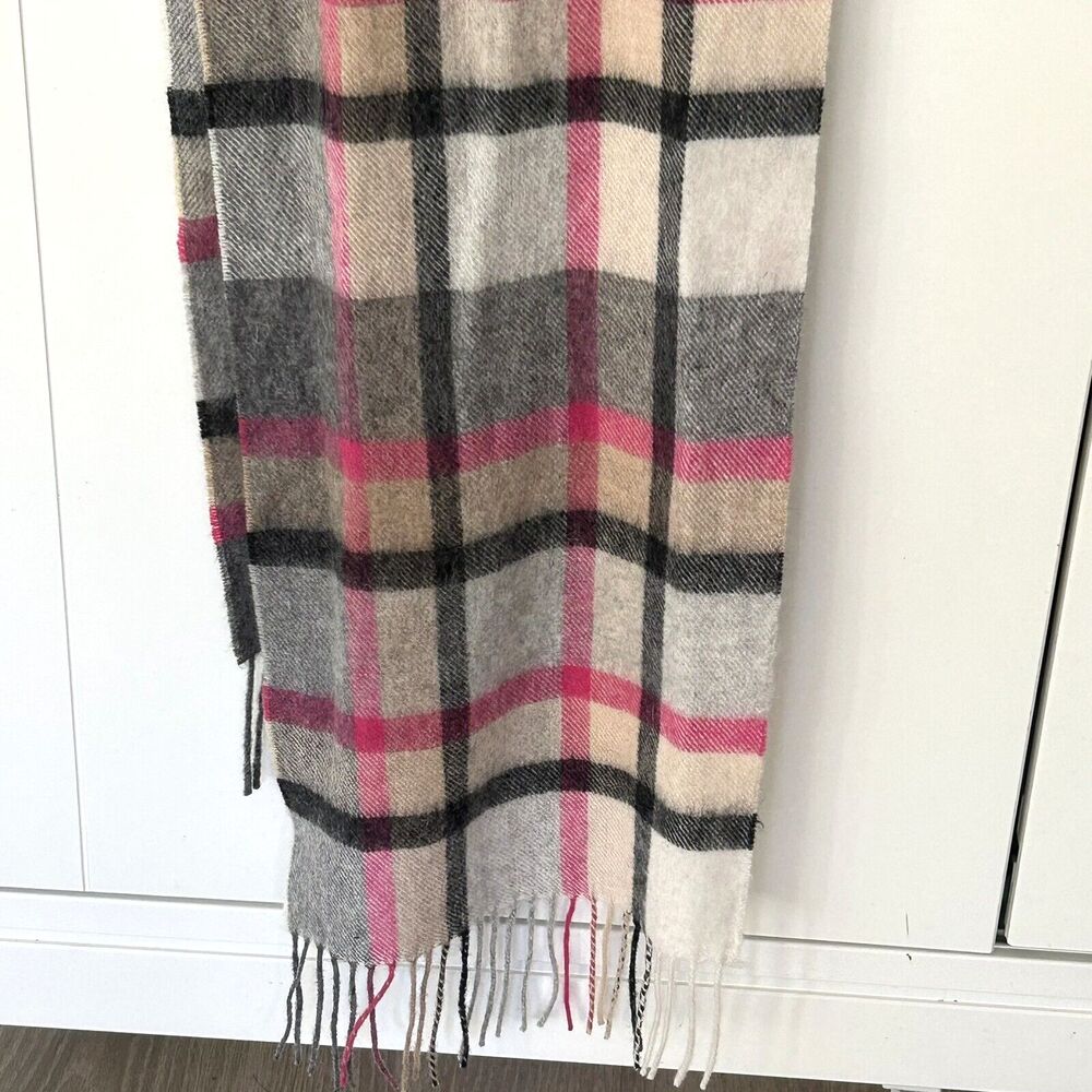 Kiltane of Scotland 100% Lambswool Plaid Scarf Fringe Preppy Academia Classic